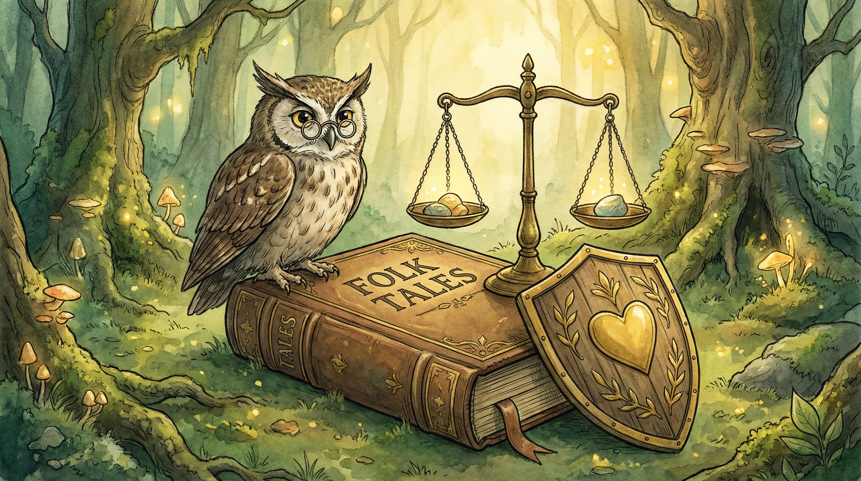 Símbolo de jogo responsável com coruja sábia